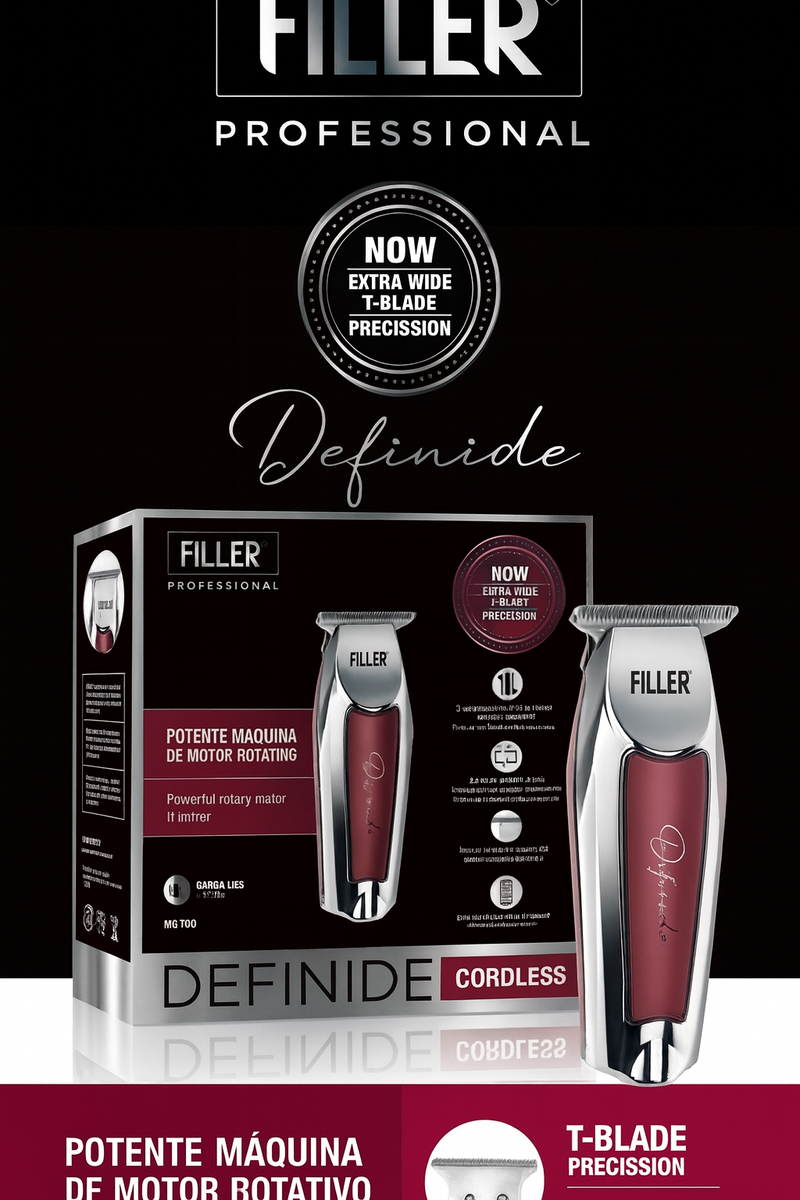 CORTADORA PATILLERA TRIMMER RECARGABLE USB FILLER MODELO DEFINIDE