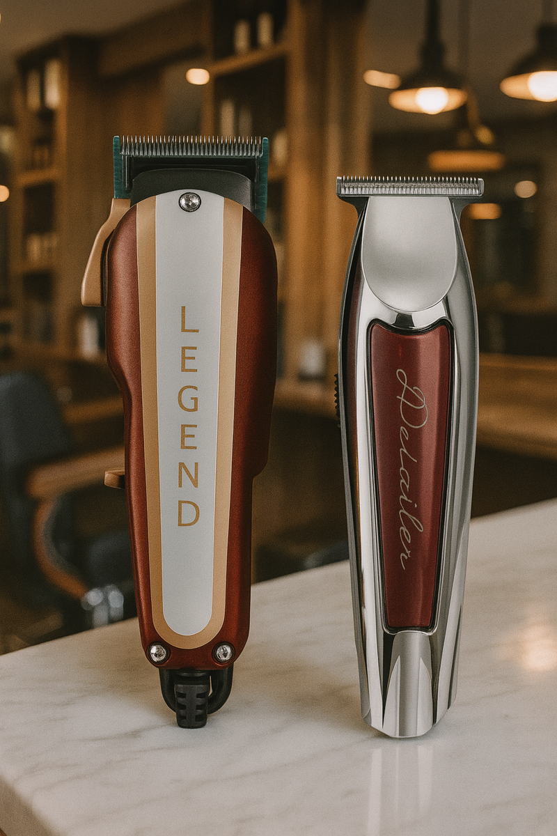 COMBO BARBER CORTADORA WAHL LEGEND CABLE + DETAILER CON CABLE SERIE 5 STAR