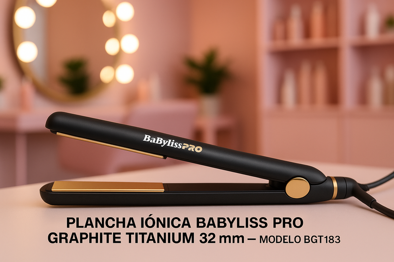 PLANCHA BABYLISS PRO GRAPHITE TITANIUM 32MM MODELO BGT183