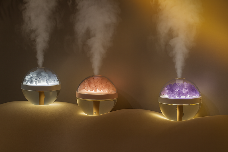 DIFUSOR/ HUMIFICADOR DE AIRE, CON FLOR ETERNA