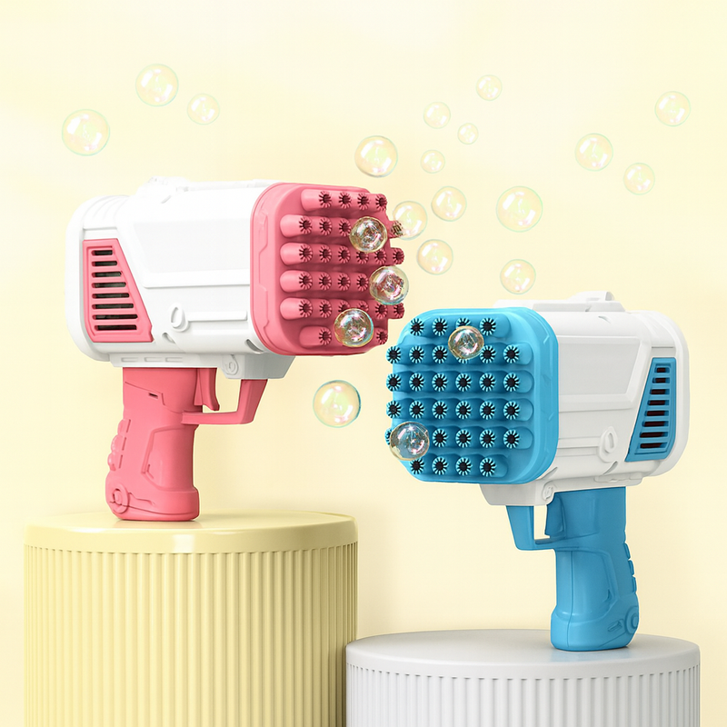 🌈 Pistola Automática de Burbujas – ¡Diversión Explosiva con 32 Burbujeros!