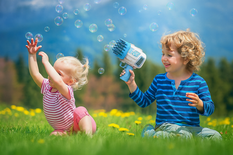 🌈 Pistola Automática de Burbujas – ¡Diversión Explosiva con 32 Burbujeros!