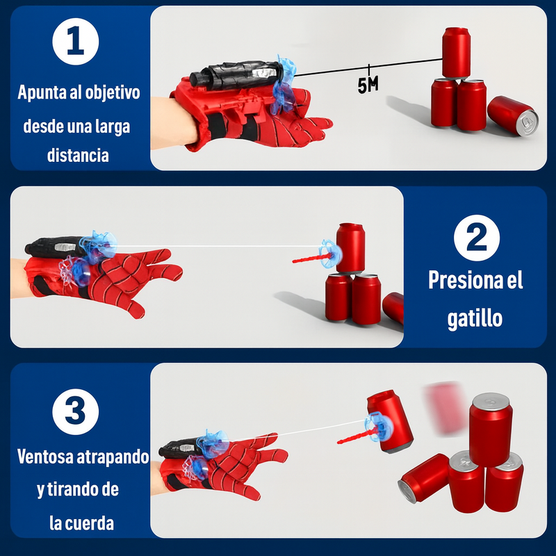 🕷️ Lanzador de Telarañas Spider Web – ¡Diversión de superhéroe para los chicos!