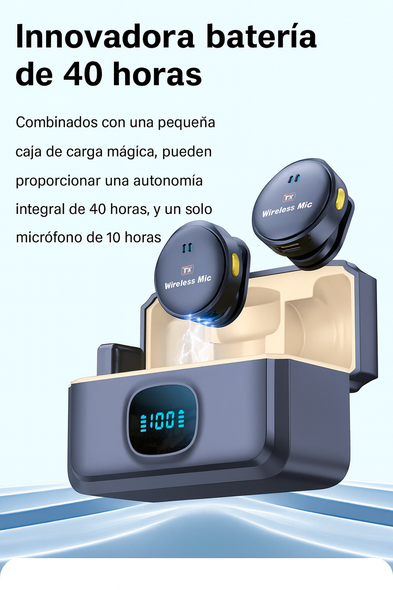 MICRÓFONO INALÁMBRICO CON CUELLO DE BOTÓN MAGNÉTICO