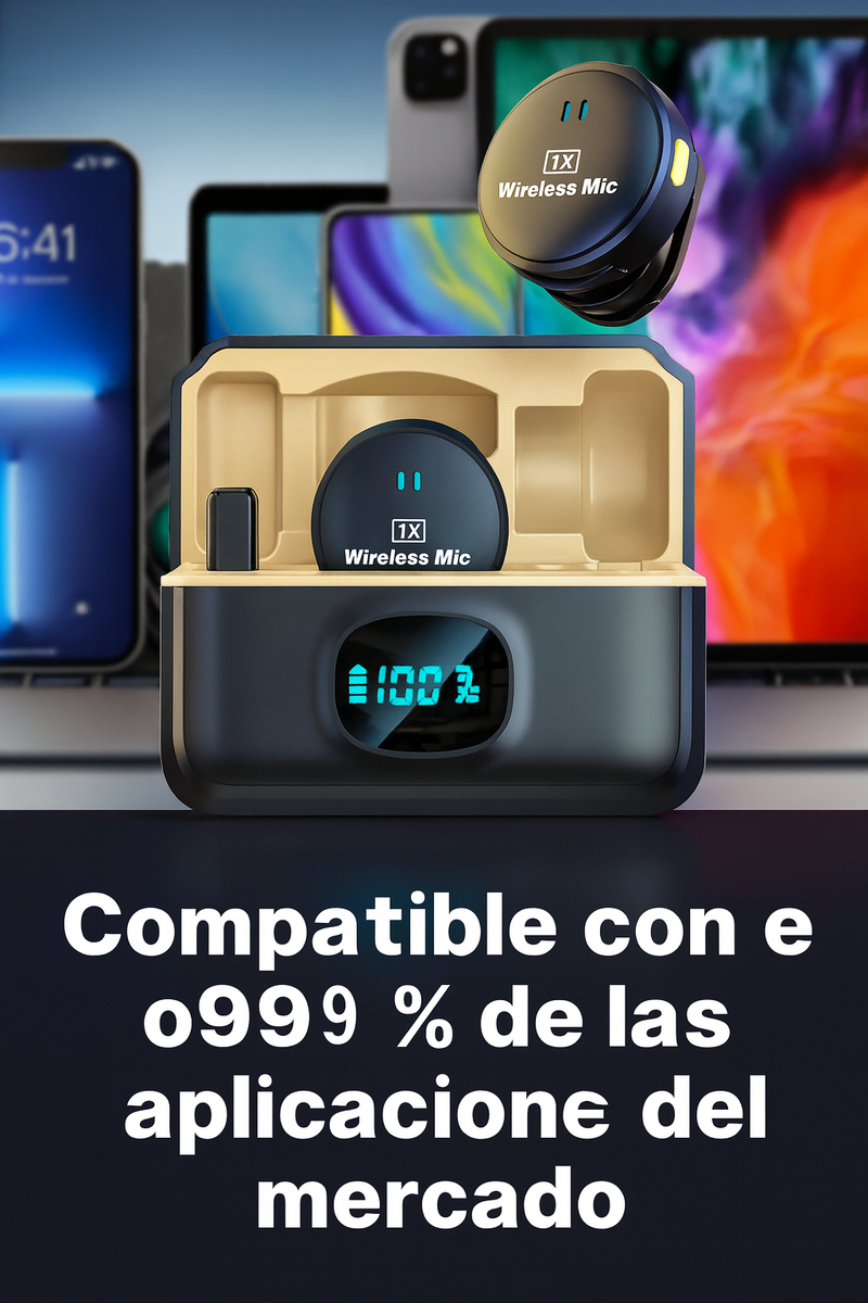 MICRÓFONO INALÁMBRICO CON CUELLO DE BOTÓN MAGNÉTICO