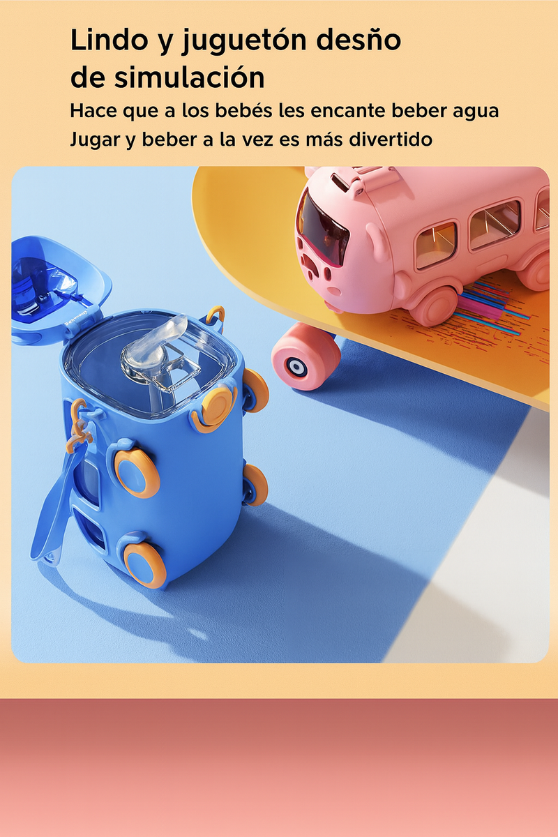 BOTELLA DE AGUA PORTÁTIL CON CORREA PARA EL HOMBRO