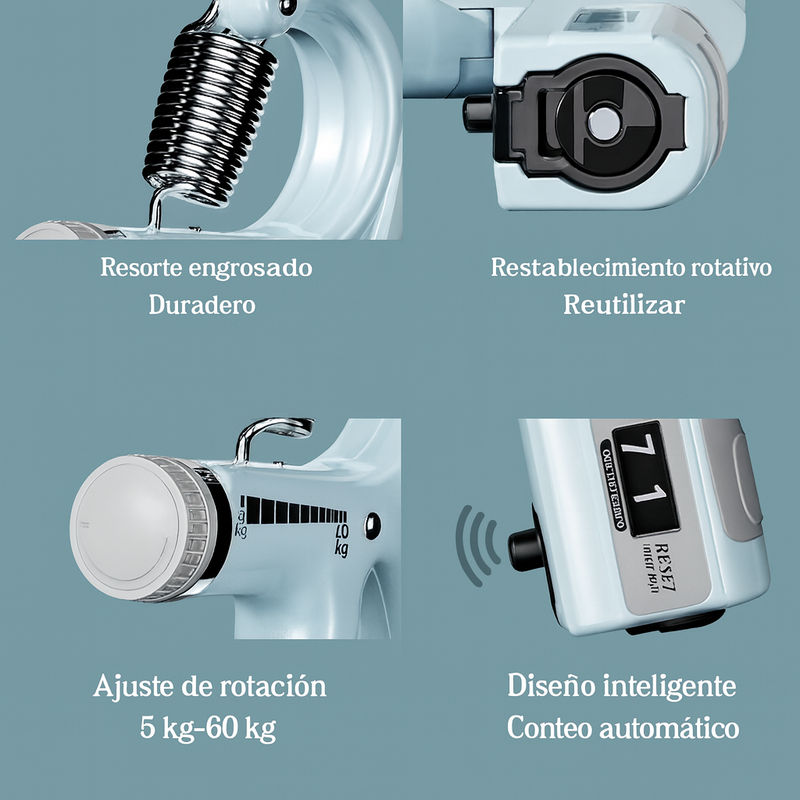 Power Grip 100 – Entrenador de Mano y Antebrazo con Contador