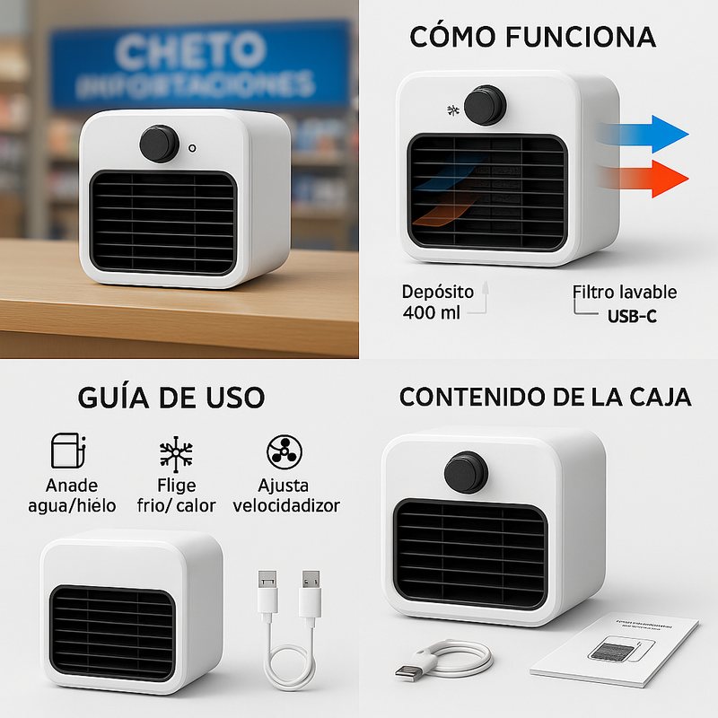 MINI AIRE ACONDICIONADO MOVIL FRIO/CALOR