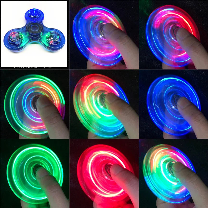 ✨ Fidget Spinner LED Luminoso – ¡Diversión y relax en cada giro!