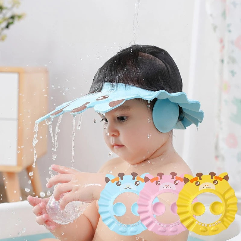 🛁 Gorro de Baño Infantil Ajustable – ¡Protección y comodidad en cada ducha!