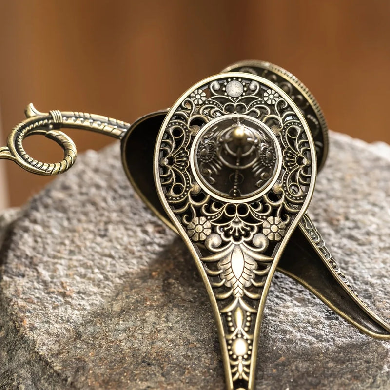 LÁMPARA ALADÍN QUEMADOR INCIENSO BRONCE VINTAGE