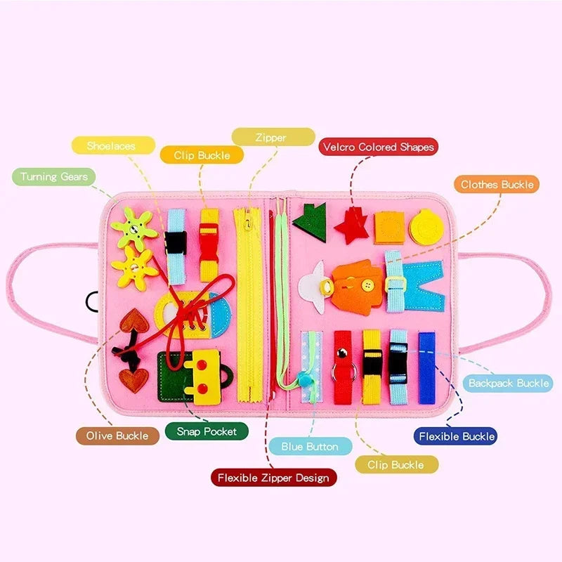 JUGUETE DE VIAJE MONTESSORI PARA NIÑOS,